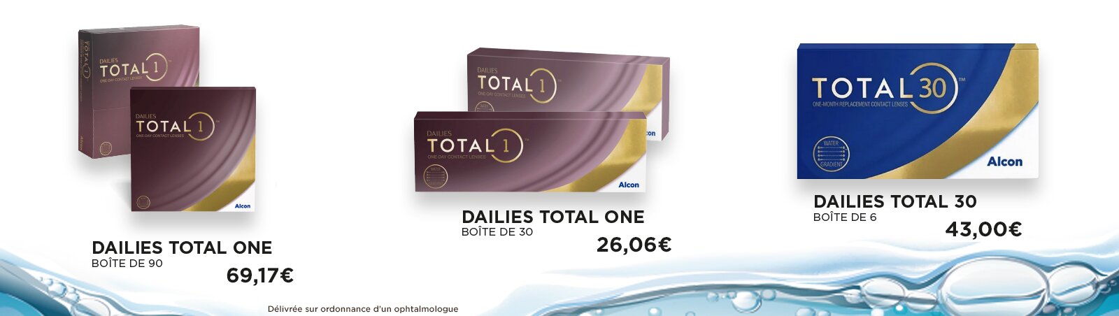 Lentilles de contact Dailies Total One et Dailies Total 30