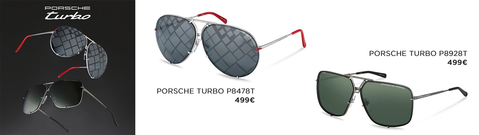 Nouvelles lunettes de soleil Porsche Design Turbo P8478T et P8928T