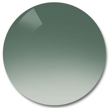 Polycarbonate clear grad green mirror red